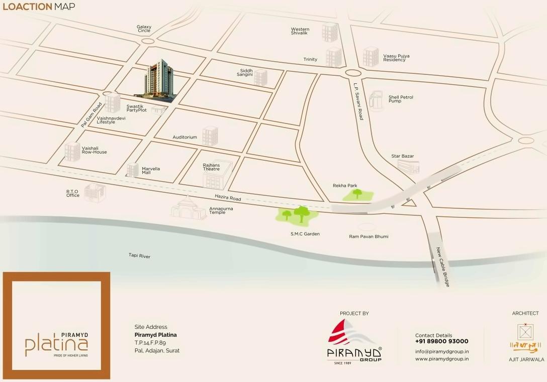  of real estate project Piramyd Platina located at Pal, Surat, Gujarat