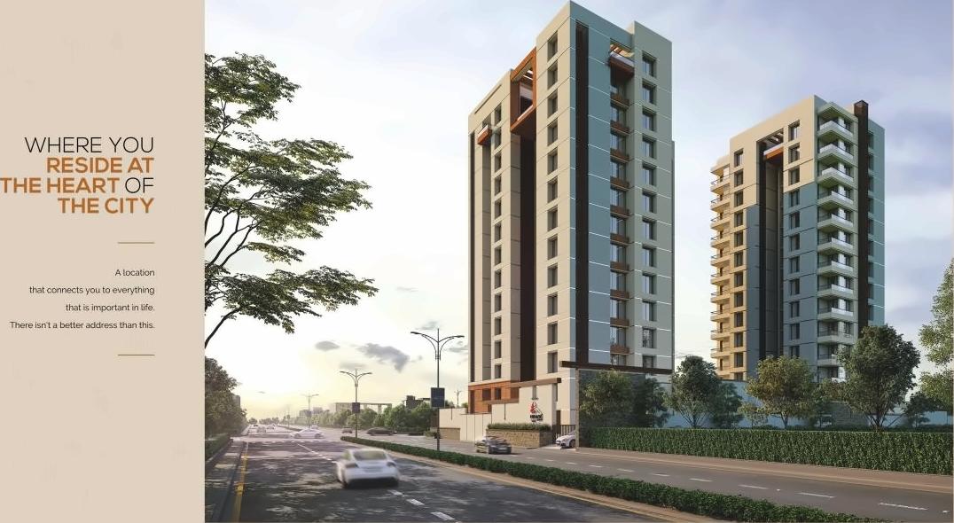 3D Elevation of real estate project Piramyd Platina located at Pal, Surat, Gujarat
