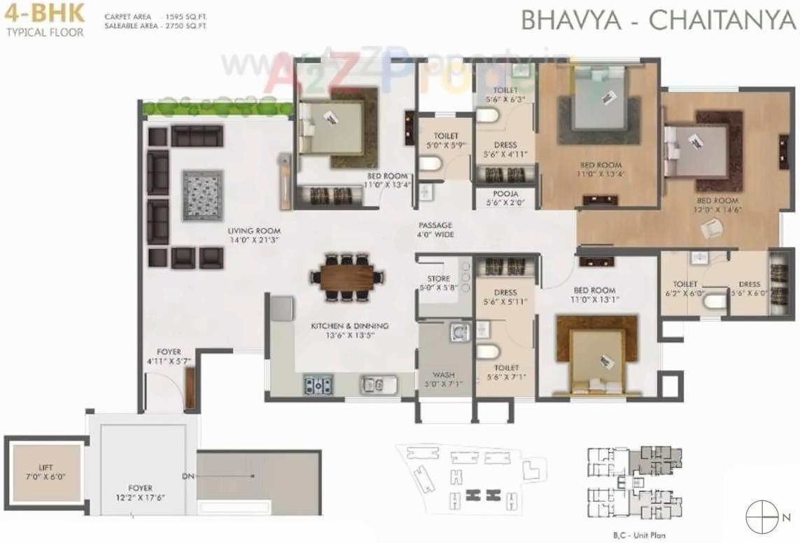 Layout of real estate project Poonyabhumi   A,b,c,f located at Vesu, Surat, Gujarat