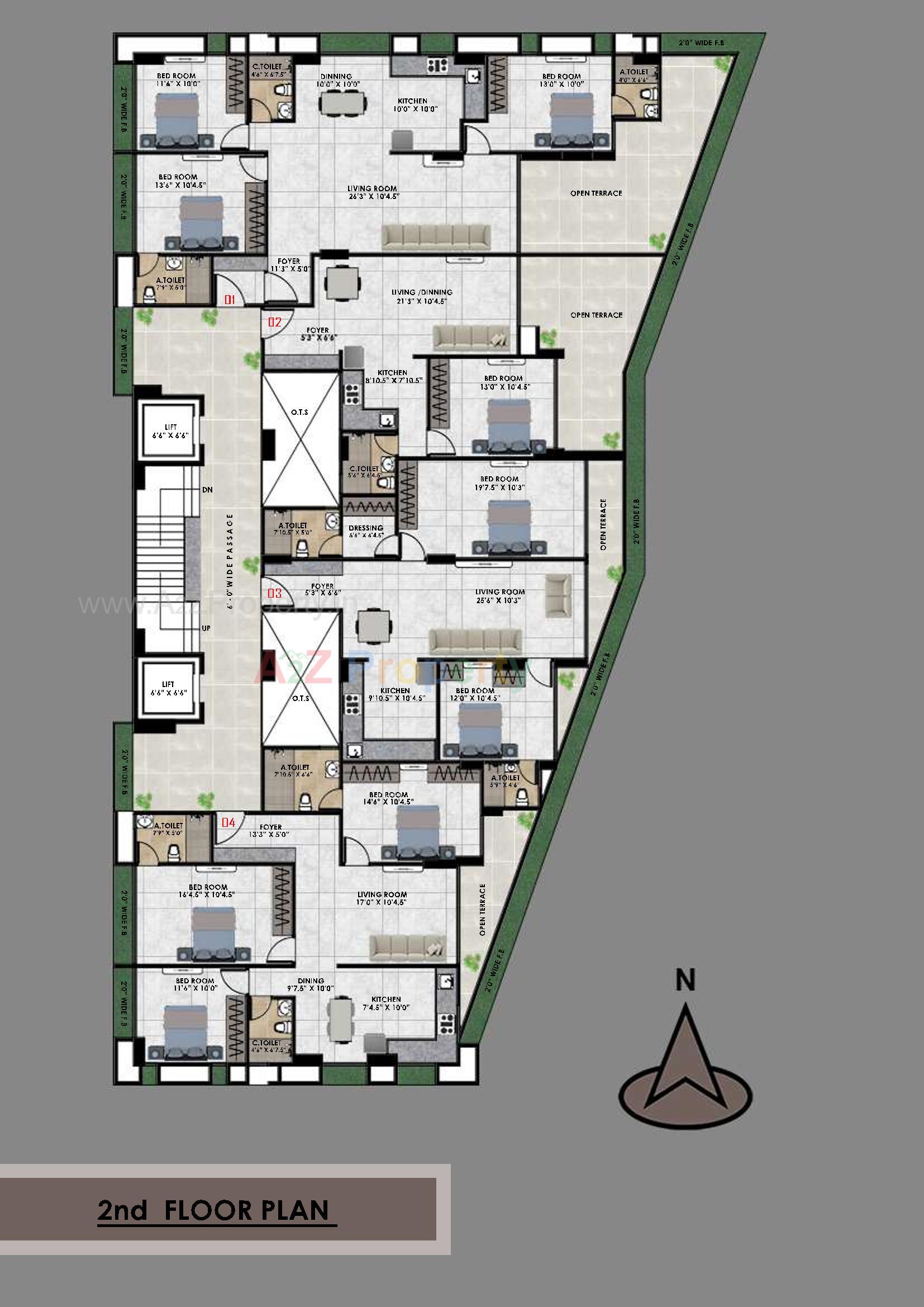 Layout of real estate project Prabhuta Avenue located at Ta, Surat, Gujarat