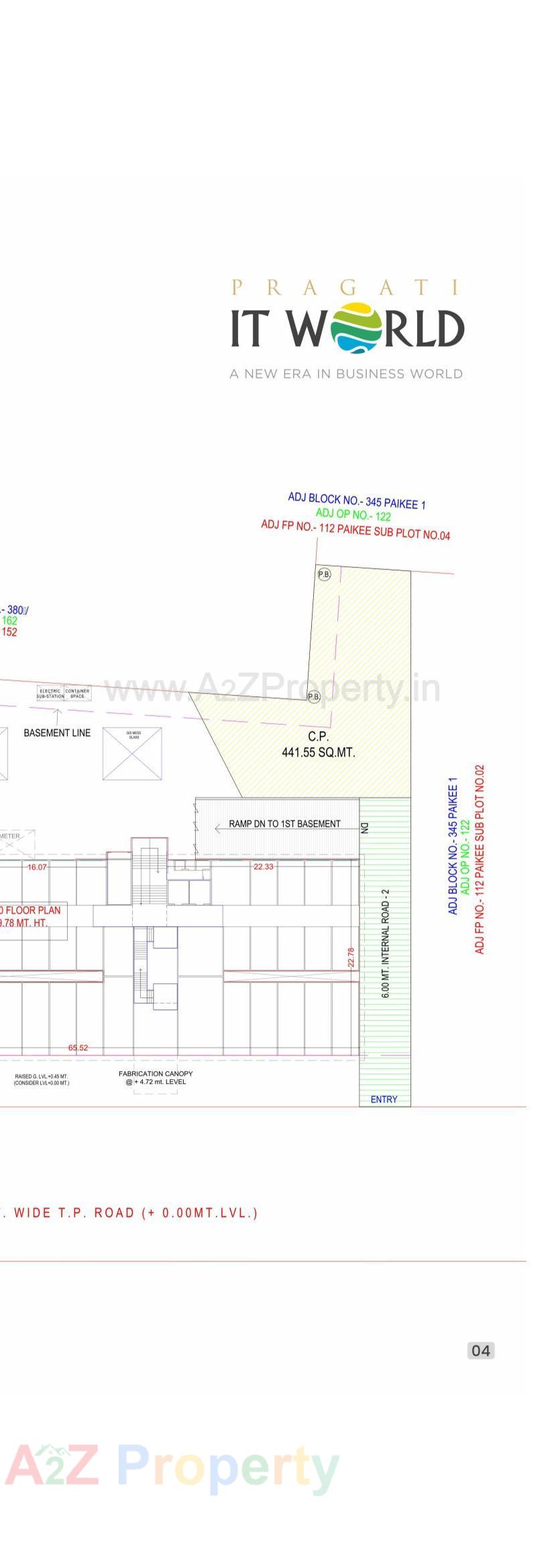 Layout of real estate project Pragati It World located at Puna , Surat, Gujarat
