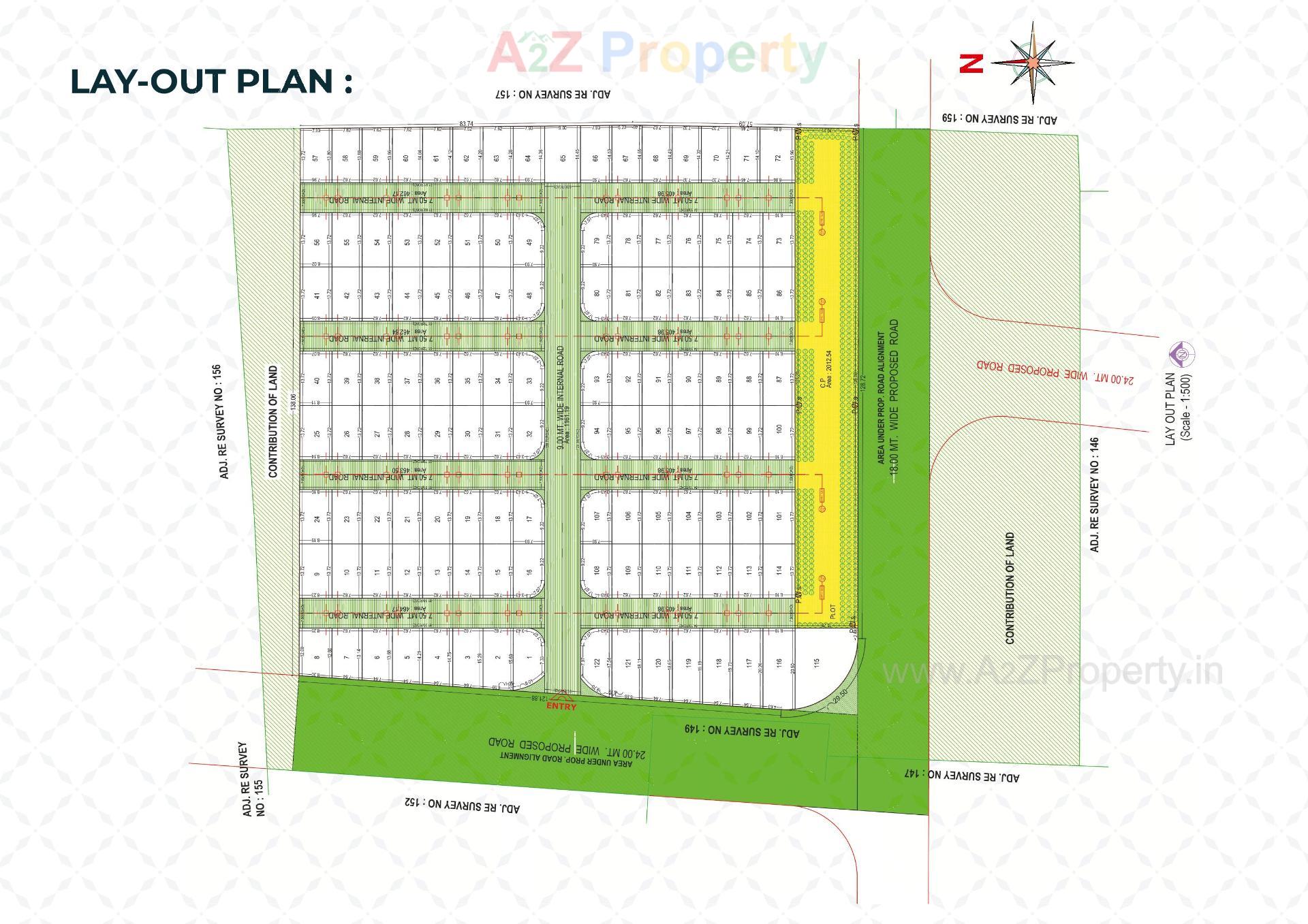 Layout of real estate project Pragati Paradise located at Pasodara, Surat, Gujarat