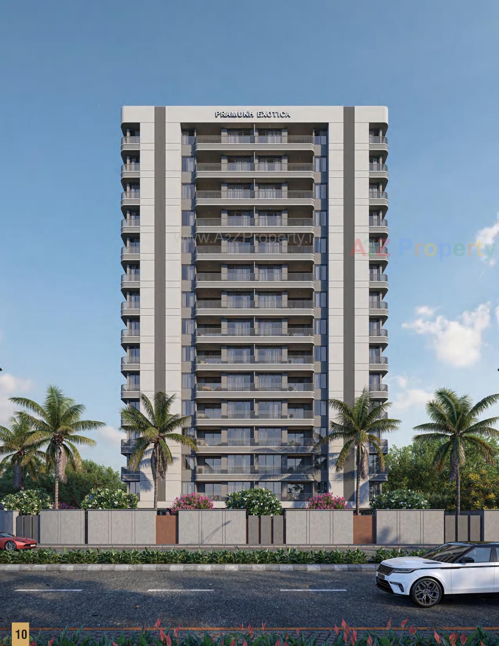 3D Elevation of real estate project Pramukh Exotica located at Abrama, Surat, Gujarat
