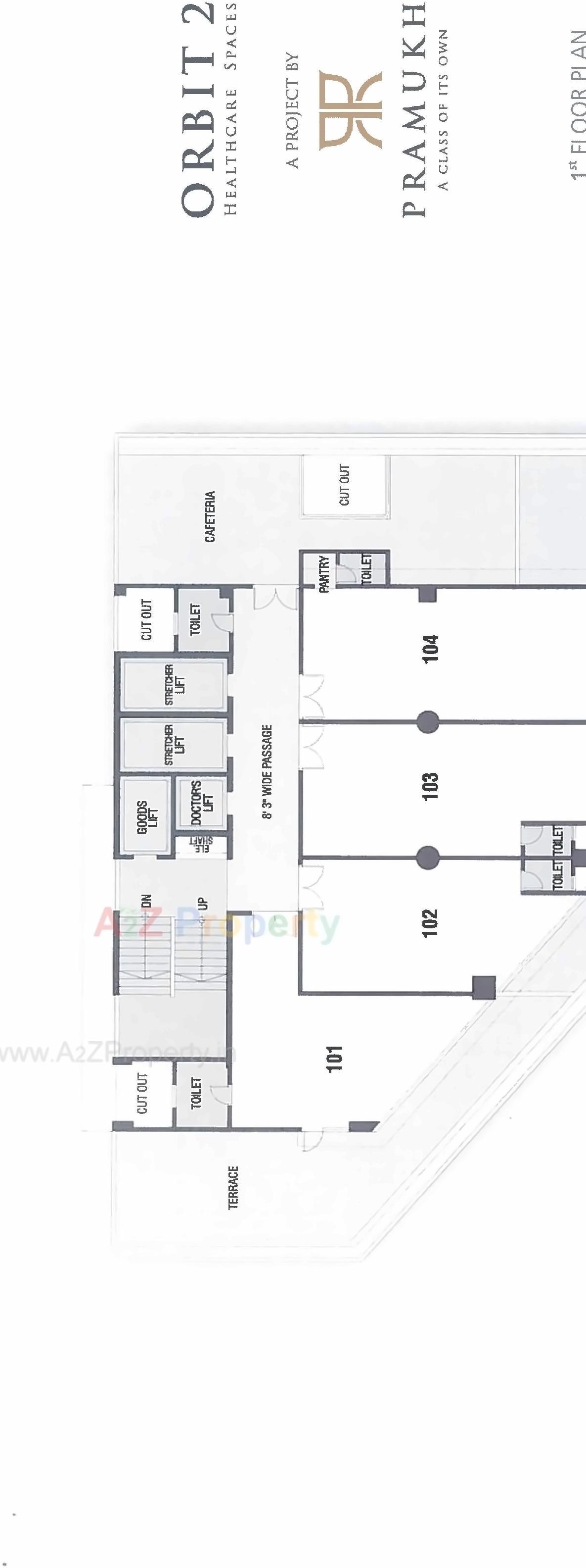 Layout of real estate project Pramukh Orbit located at Bhimrad, Surat, Gujarat