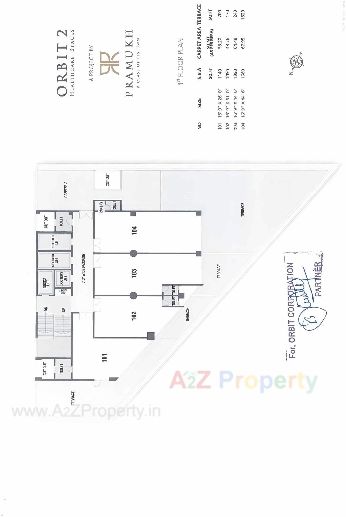 Layout of real estate project Pramukh Orbit located at Bhimrad, Surat, Gujarat