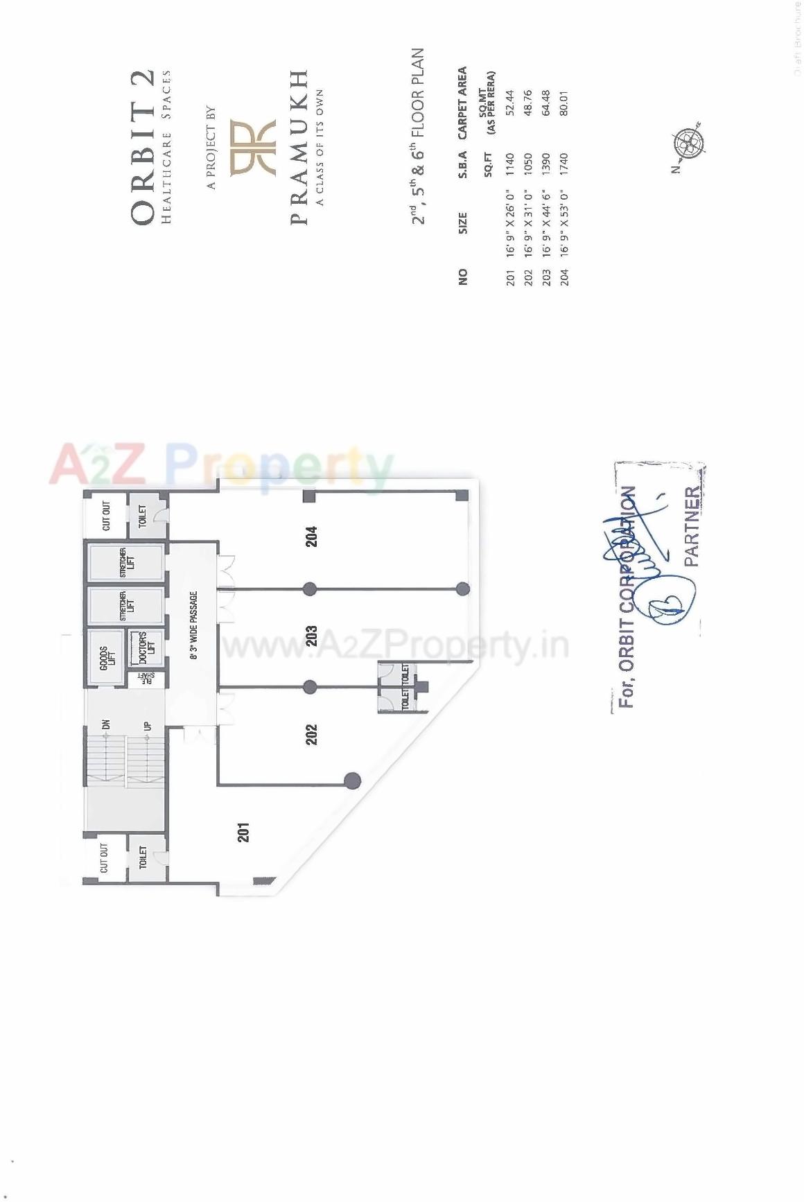 Layout of real estate project Pramukh Orbit located at Bhimrad, Surat, Gujarat