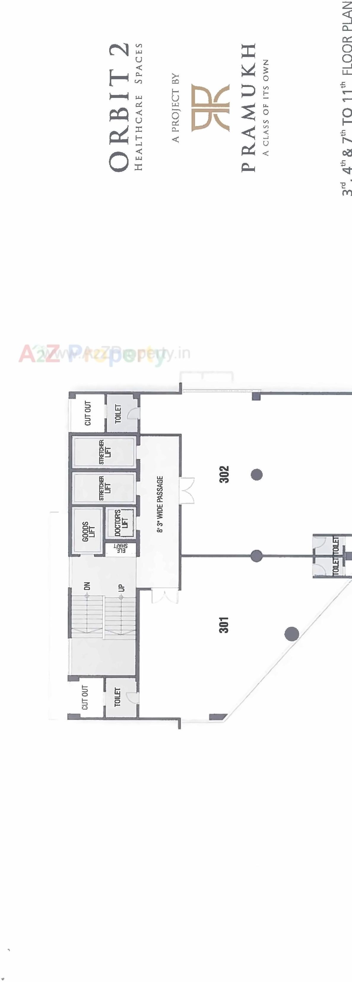 Layout of real estate project Pramukh Orbit located at Bhimrad, Surat, Gujarat
