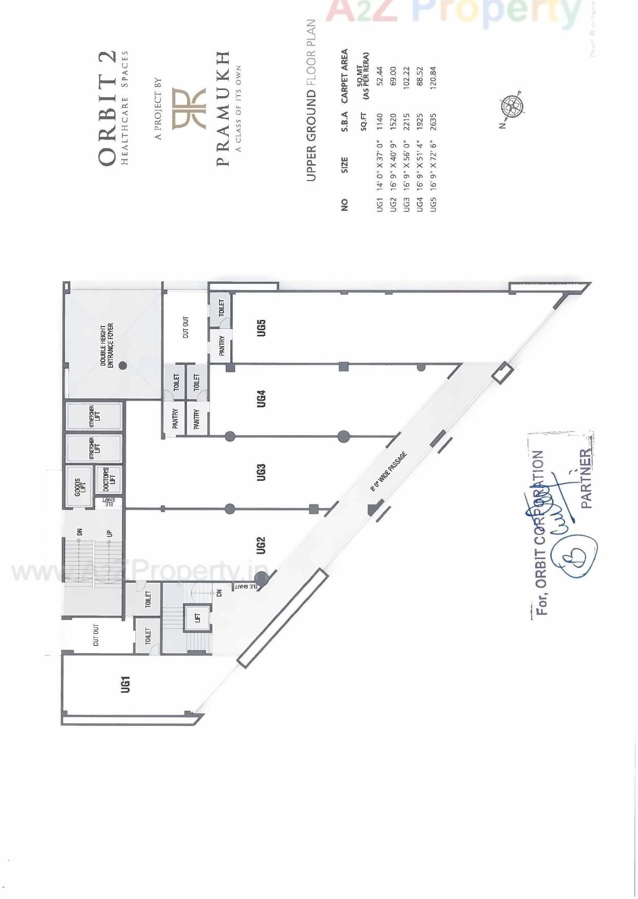 Layout of real estate project Pramukh Orbit located at Bhimrad, Surat, Gujarat