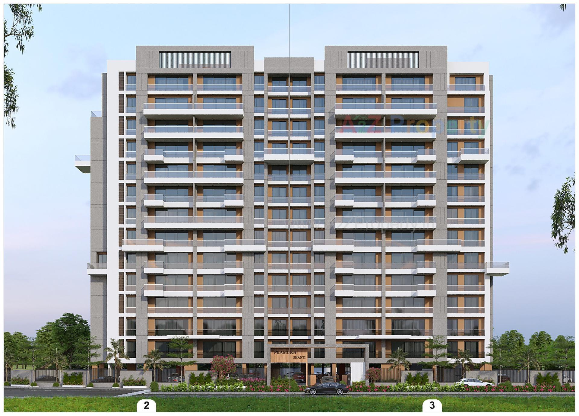 3D Elevation of real estate project Pramukh Shanti located at Dabholi, Surat, Gujarat