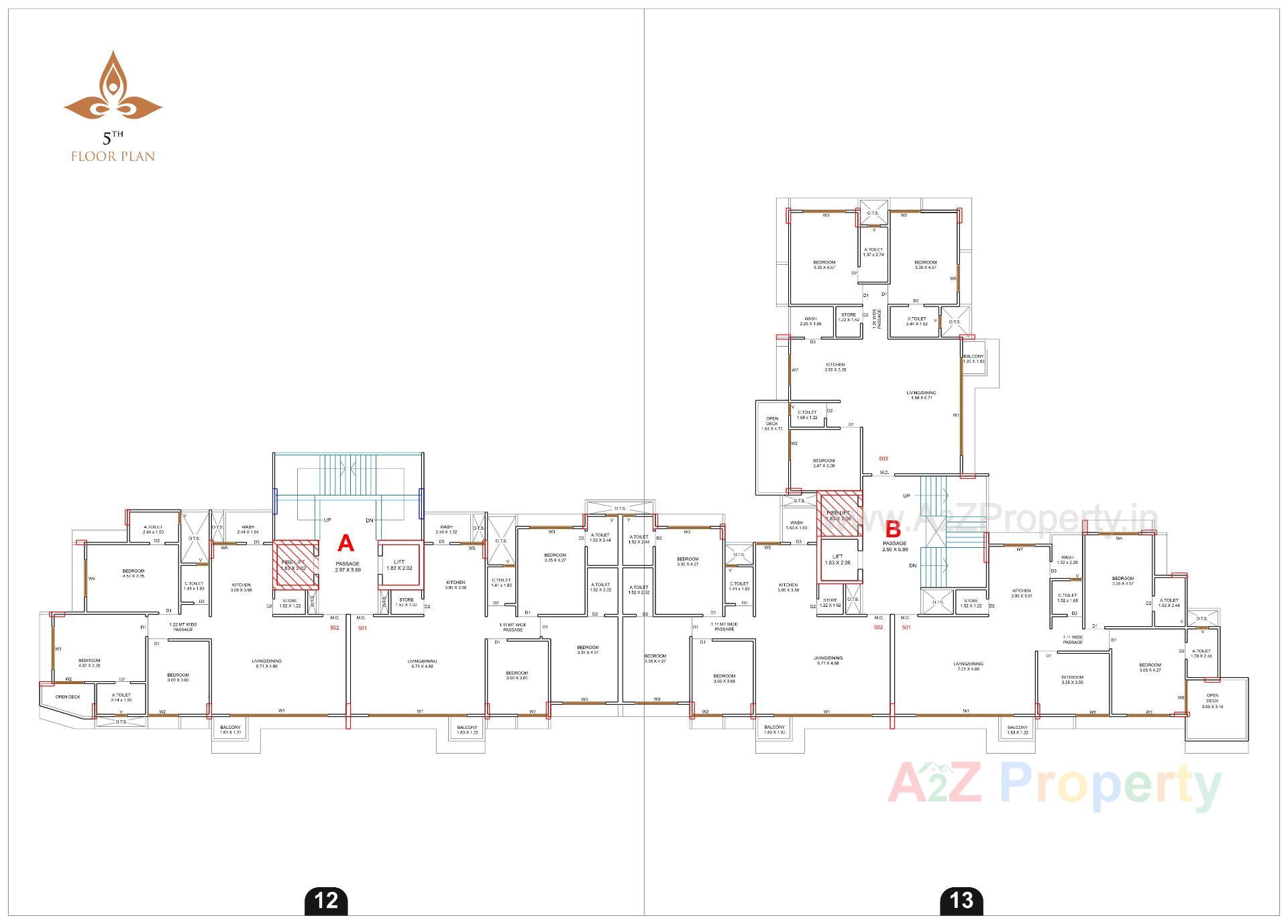 Layout of real estate project Pramukh Shanti located at Dabholi, Surat, Gujarat