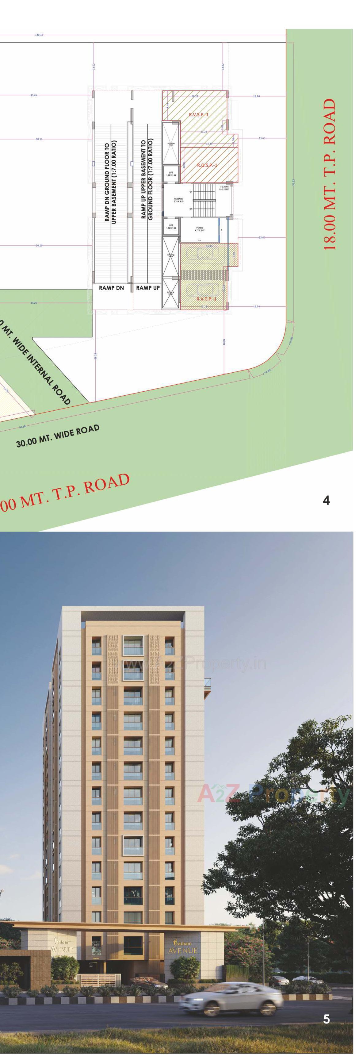Layout of real estate project Pratham Avenue located at Surat, Surat, Gujarat