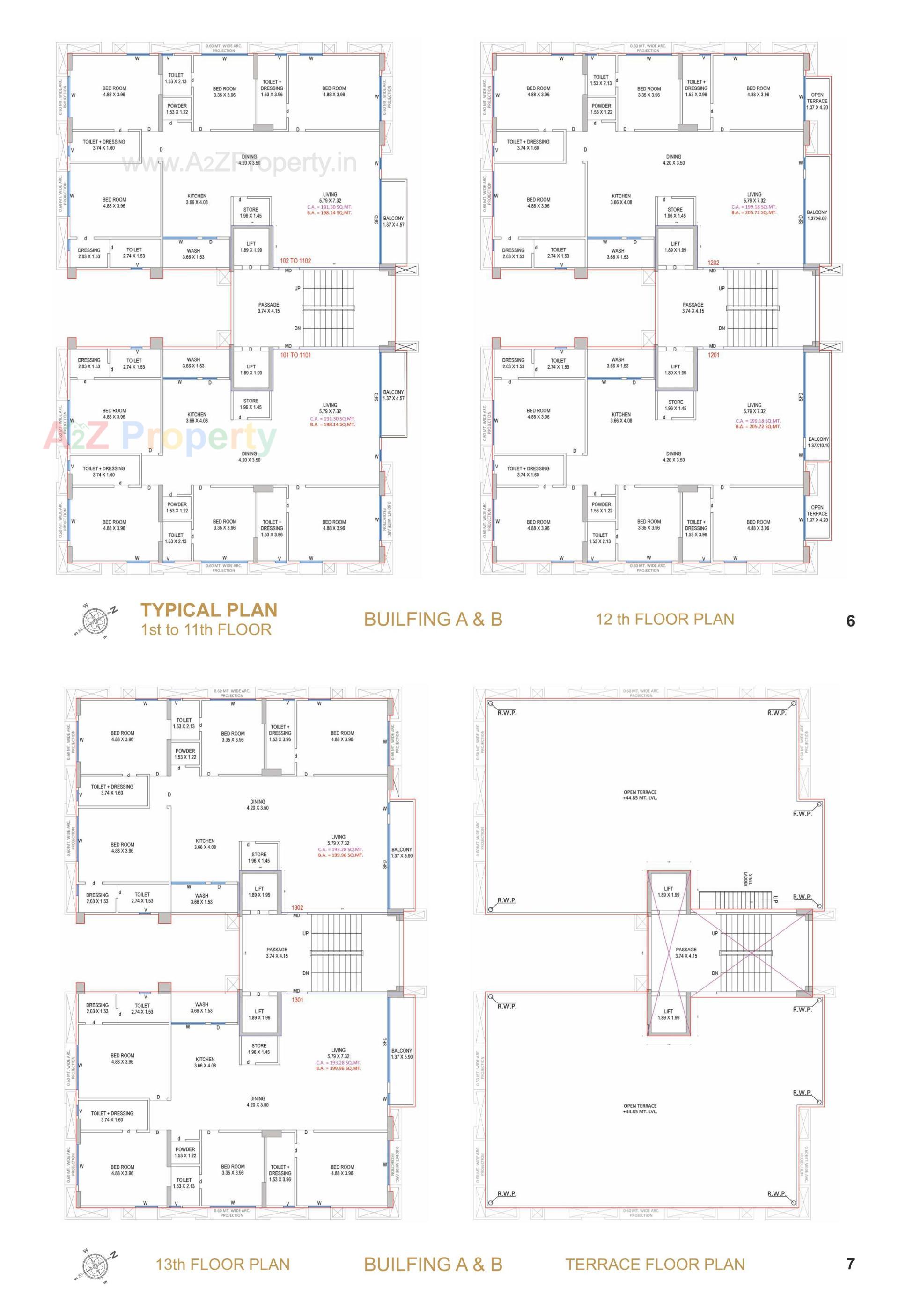 Layout of real estate project Pratham Avenue located at Surat, Surat, Gujarat