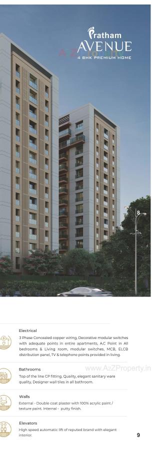 Elevation of real estate project Pratham Avenue located at Surat, Surat, Gujarat