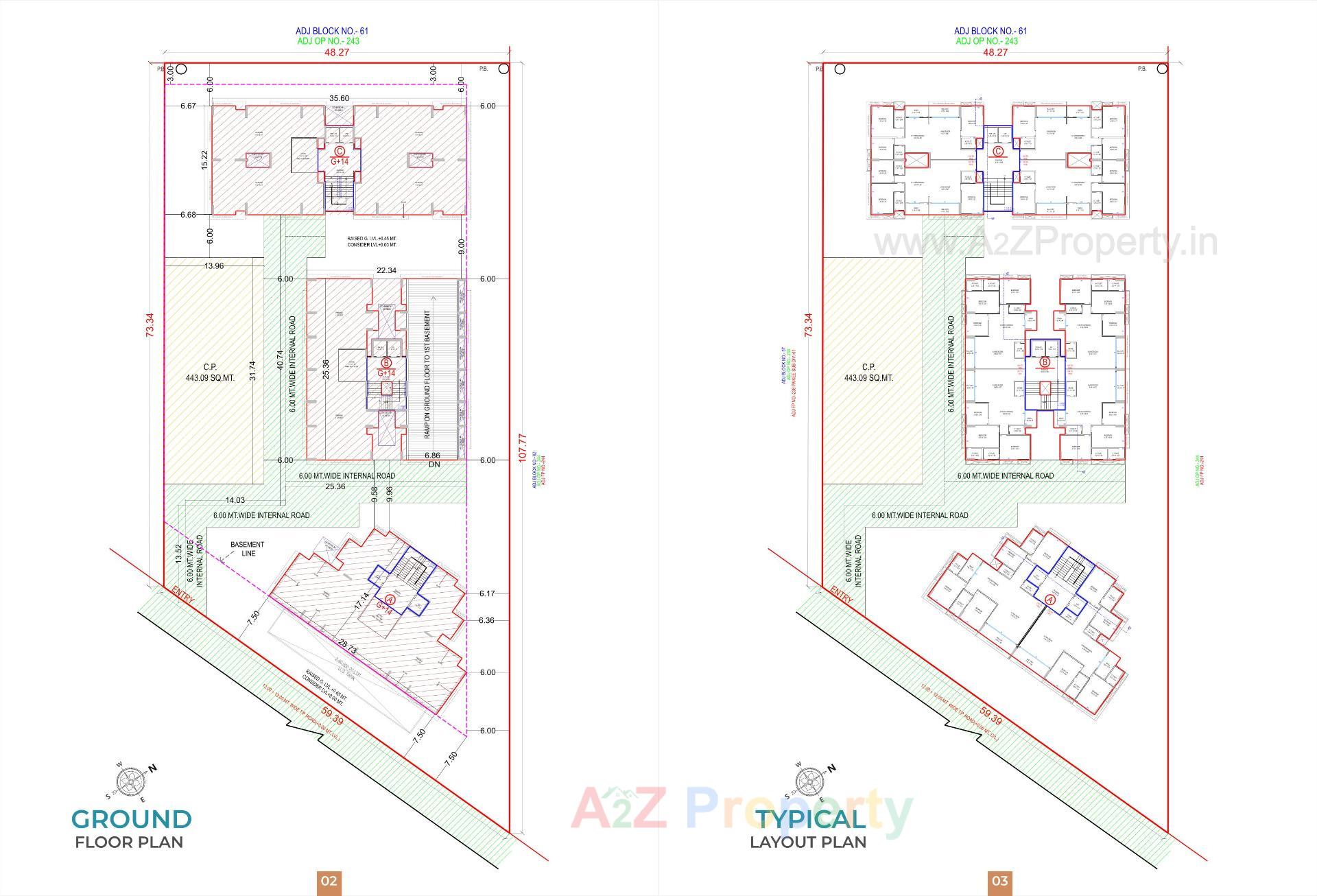 Layout of real estate project Pratishtha Classic located at Abrama, Surat, Gujarat