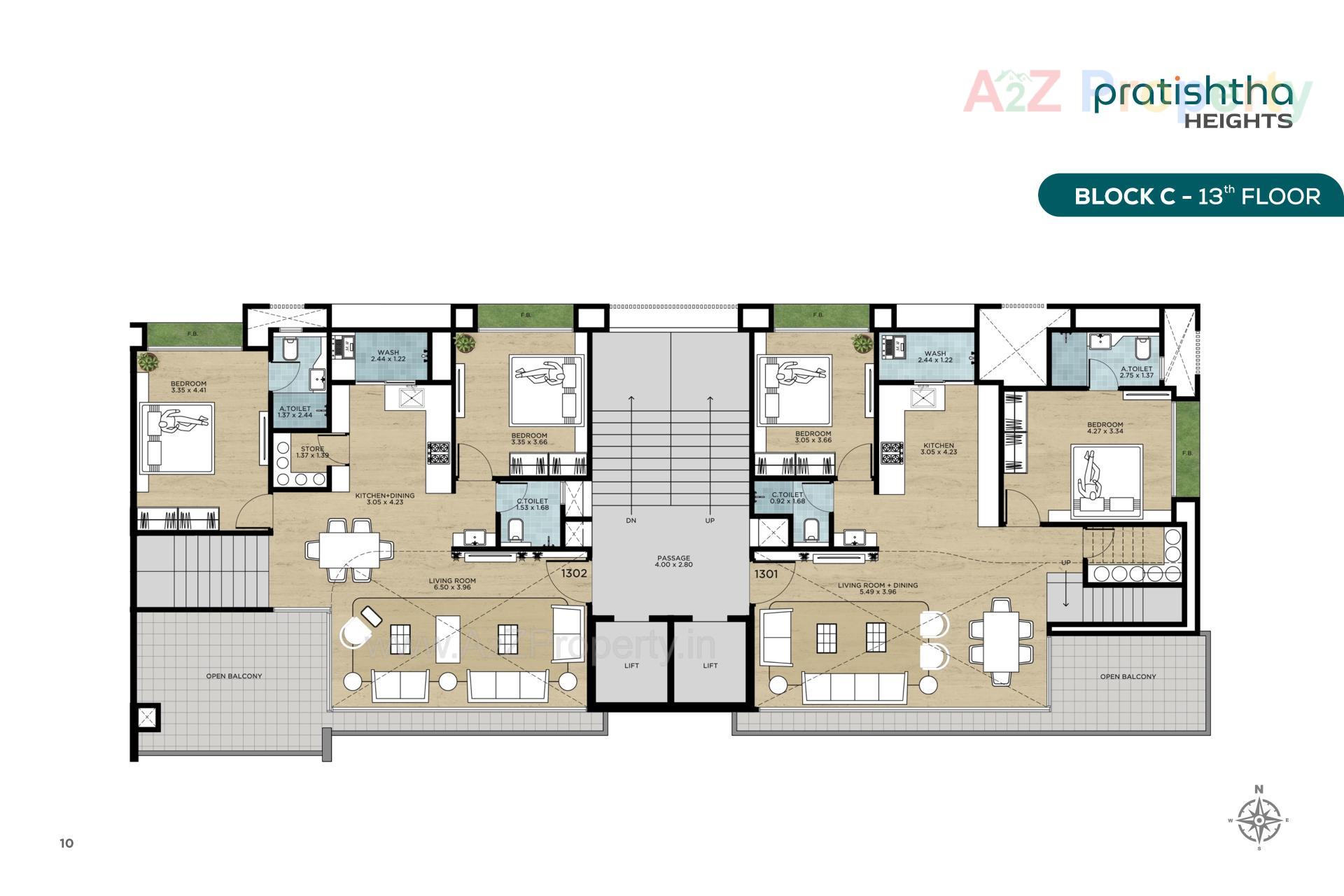 Layout of real estate project Pratishtha Heights located at Bhesan, Surat, Gujarat