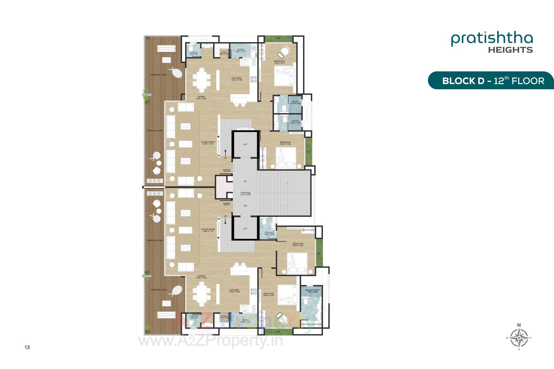 Layout of real estate project Pratishtha Heights located at Bhesan, Surat, Gujarat