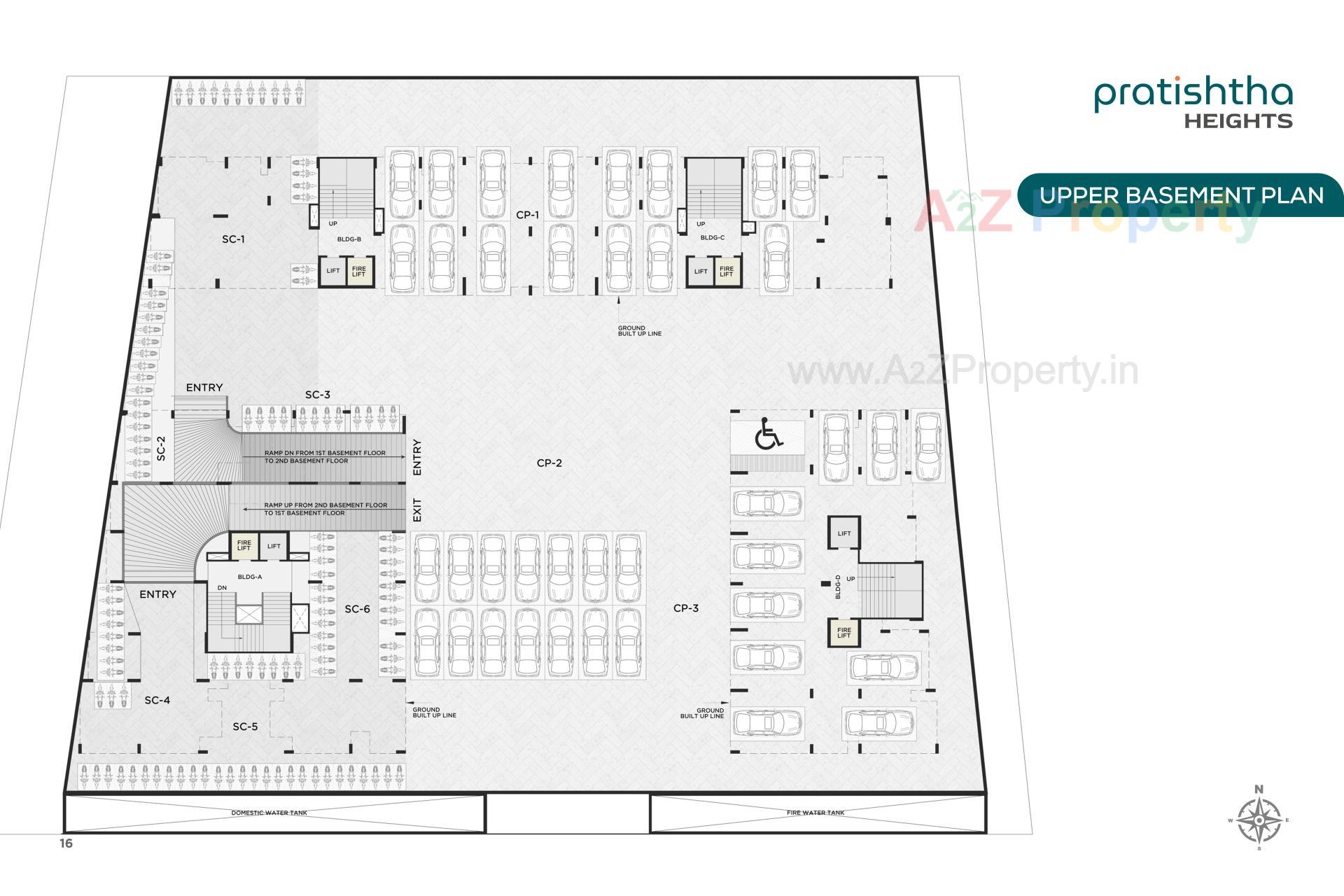 Layout of real estate project Pratishtha Heights located at Bhesan, Surat, Gujarat