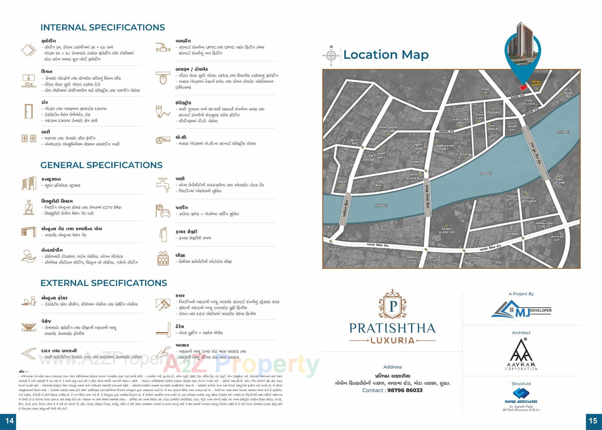  of real estate project Pratishtha Luxuria located at Abrama, Surat, Gujarat