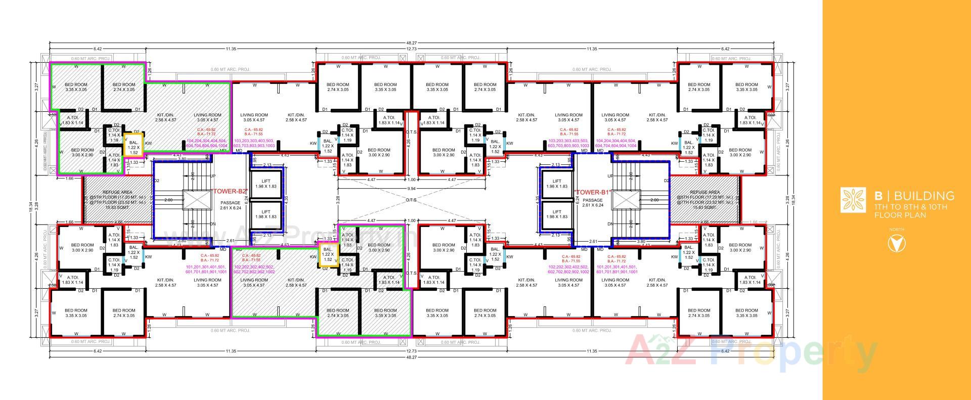 Layout of real estate project Prayosha Bliss located at Dindoli, Surat, Gujarat