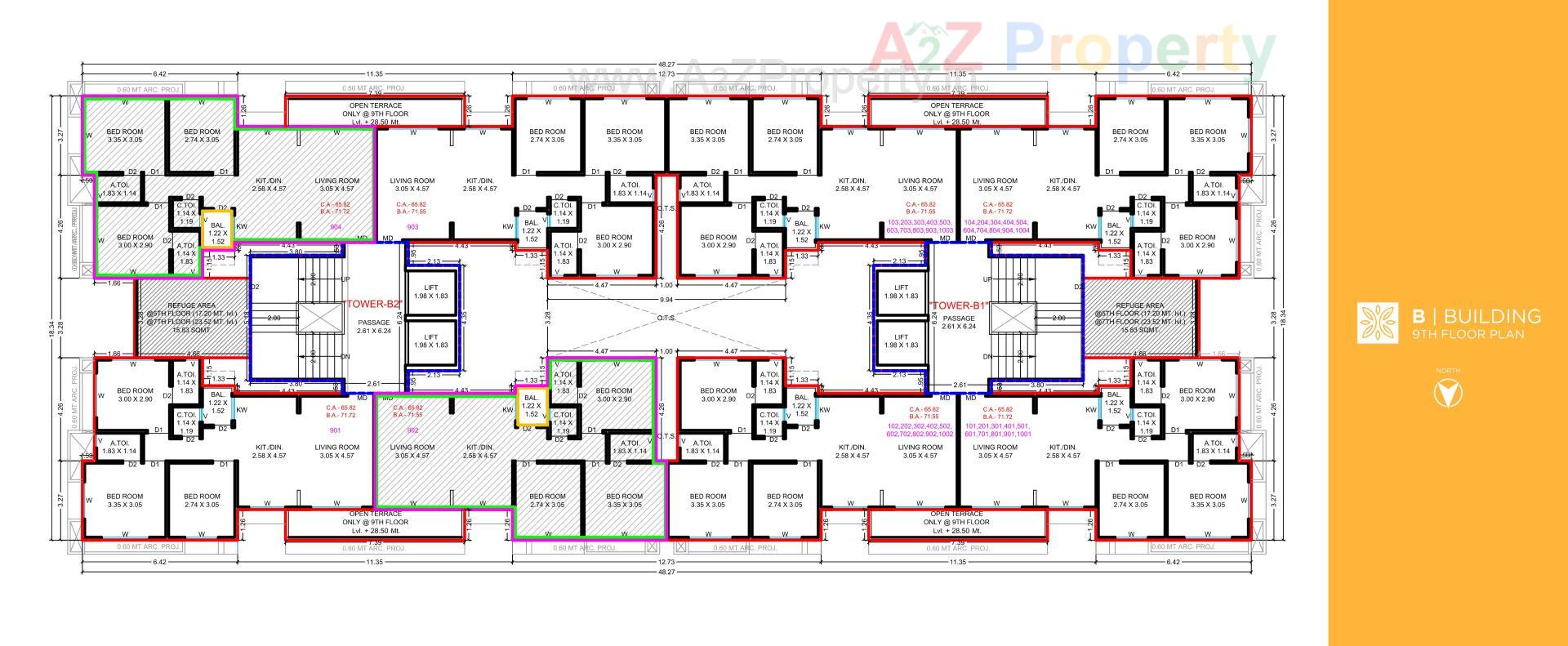 Layout of real estate project Prayosha Bliss located at Dindoli, Surat, Gujarat