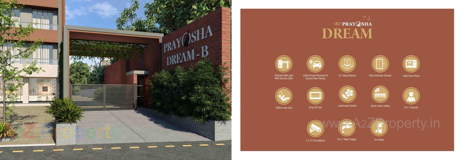 3D Elevation of real estate project Prayosha Dream located at Surat, Surat, Gujarat