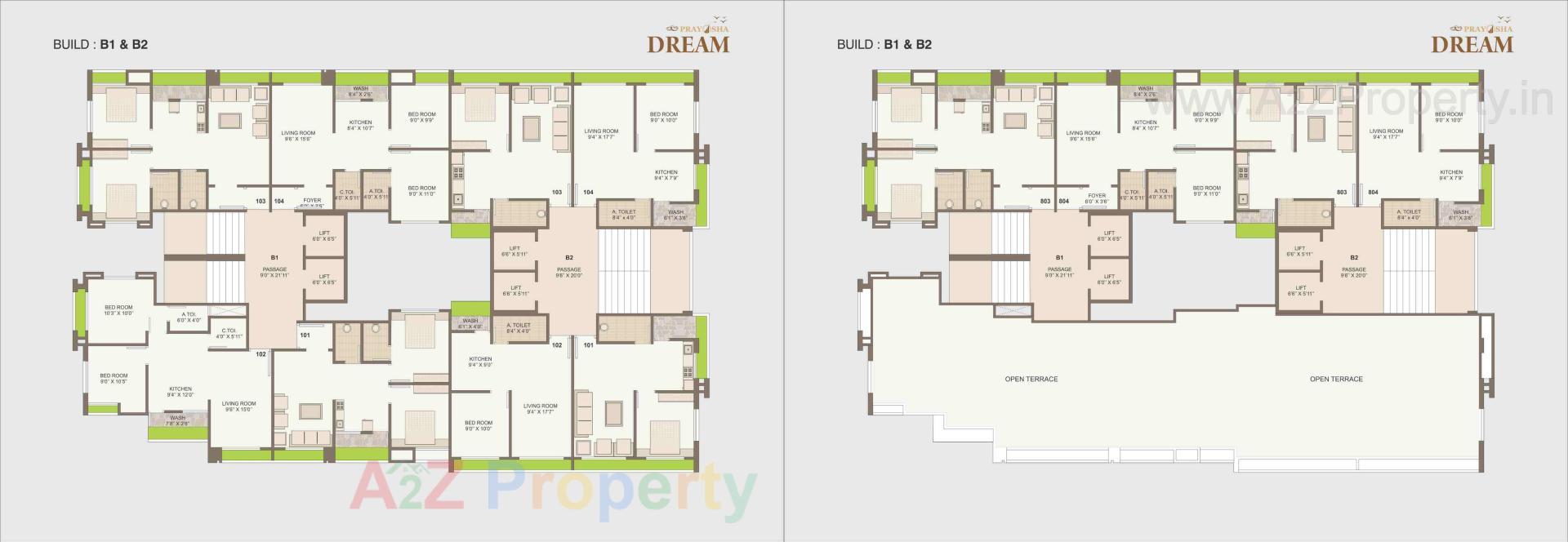 Layout of real estate project Prayosha Dream located at Surat, Surat, Gujarat
