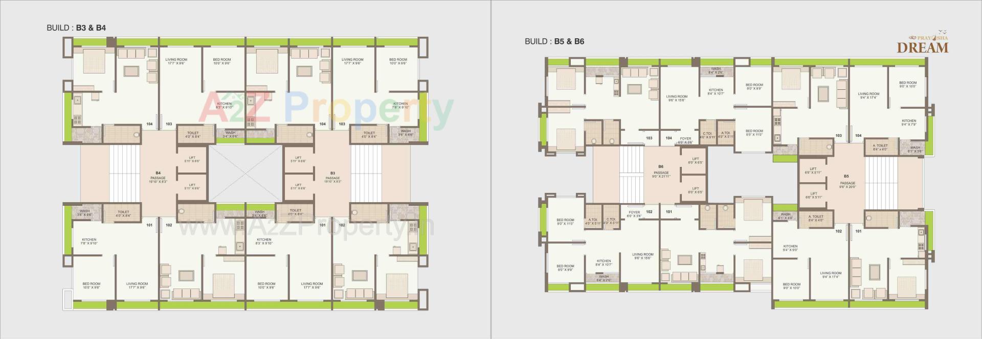 Layout of real estate project Prayosha Dream located at Surat, Surat, Gujarat