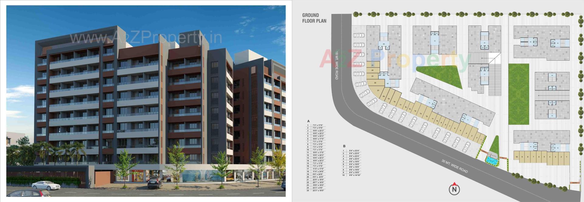 Layout of real estate project Prayosha Dream located at Surat, Surat, Gujarat