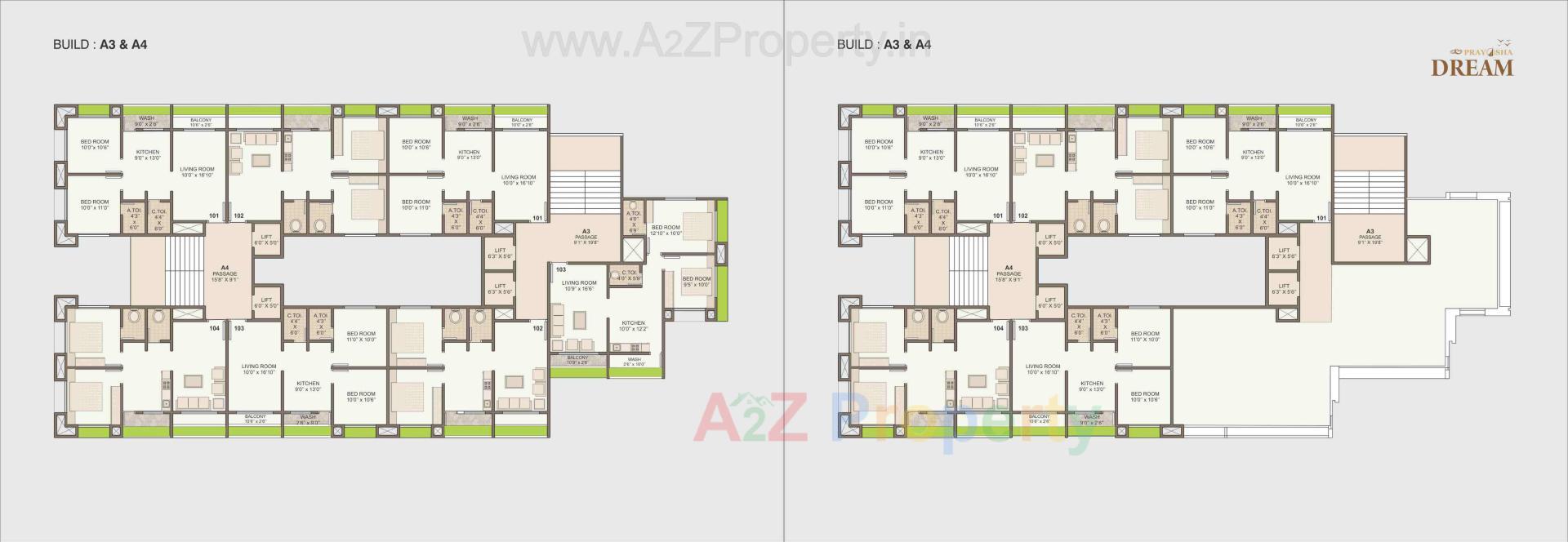 Layout of real estate project Prayosha Dream located at Surat, Surat, Gujarat