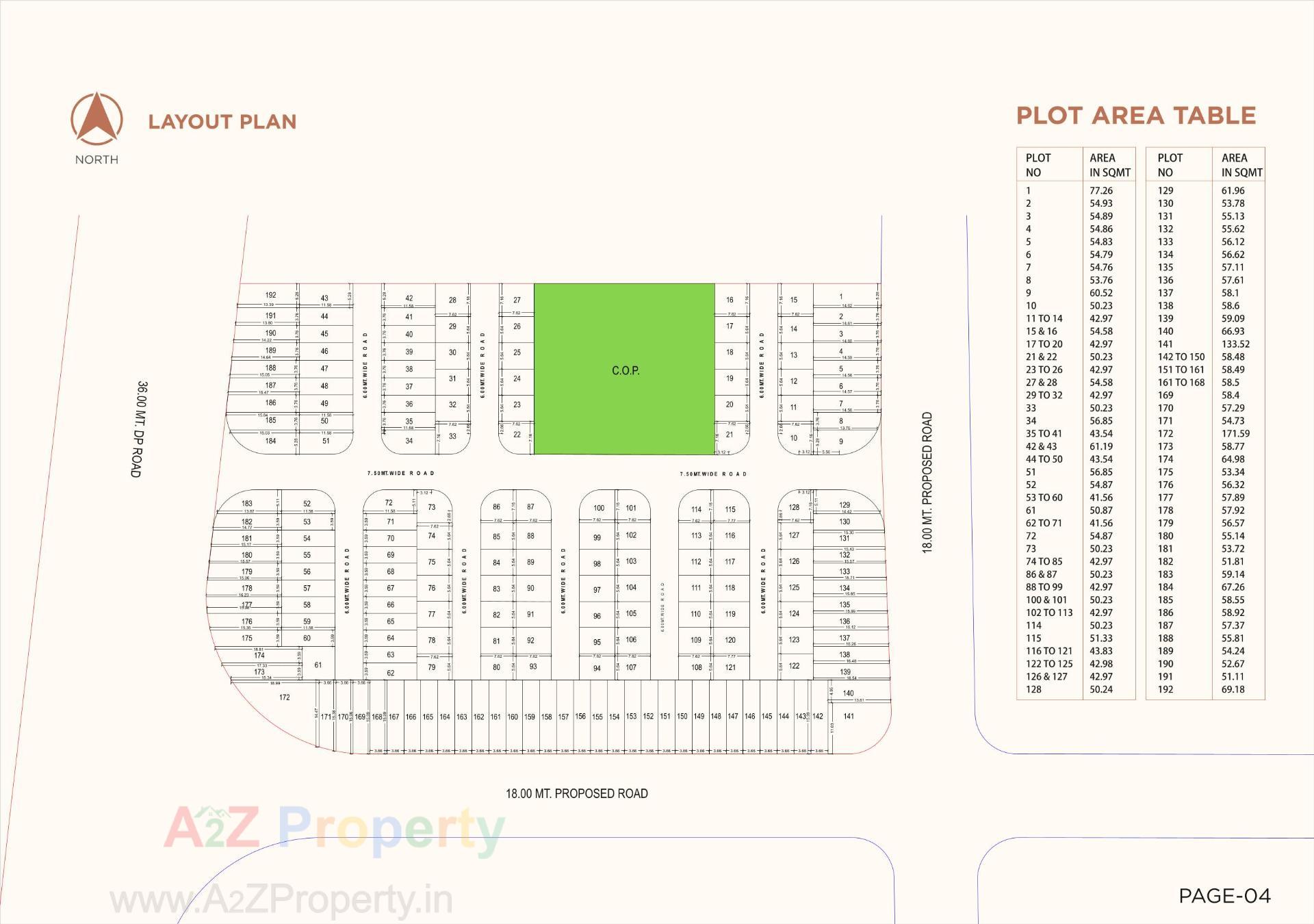 Layout of real estate project Prayosha Earth located at Karadava, Surat, Gujarat