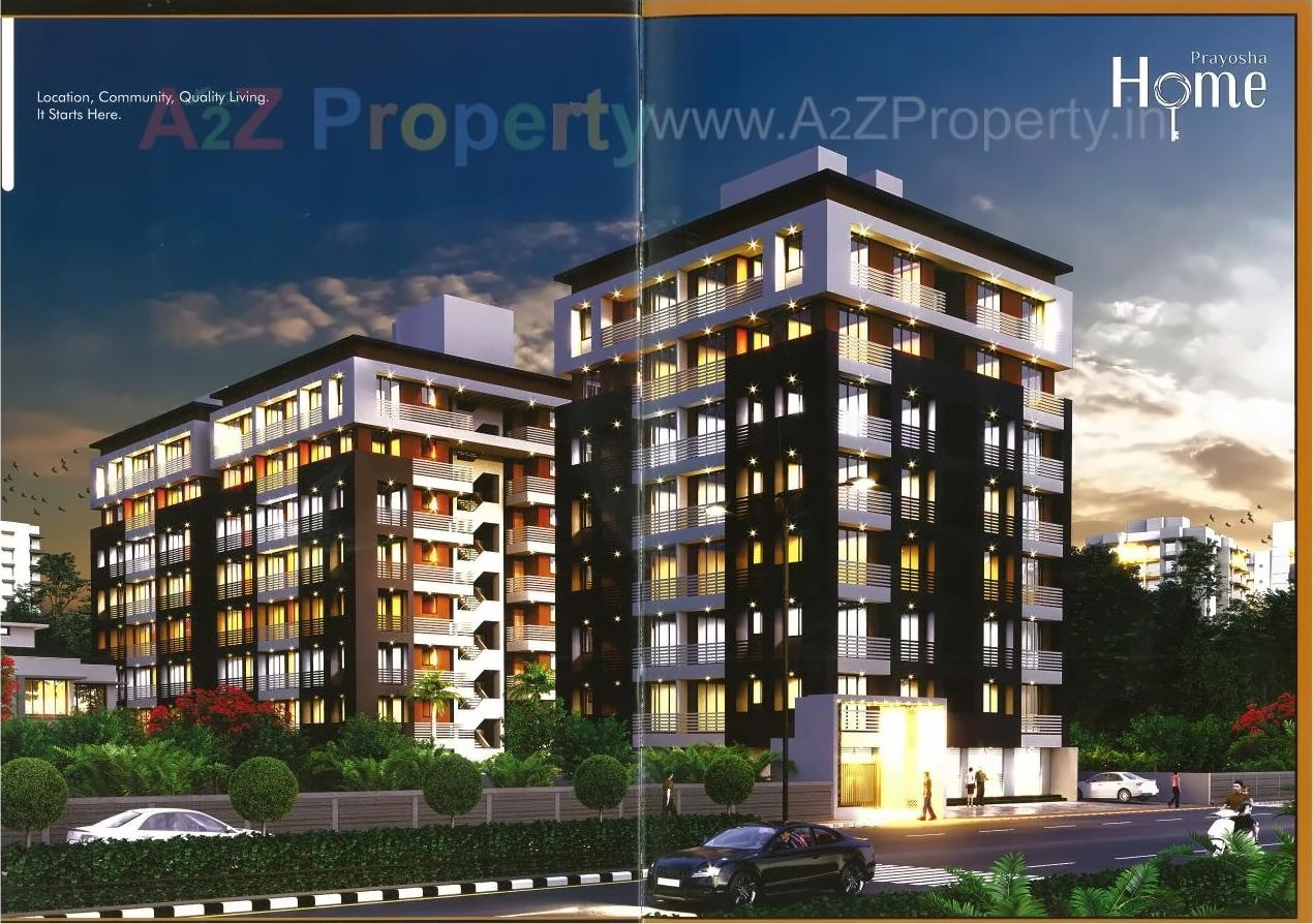 3D Elevation of real estate project Prayosha Home located at Dindoli, Surat, Gujarat