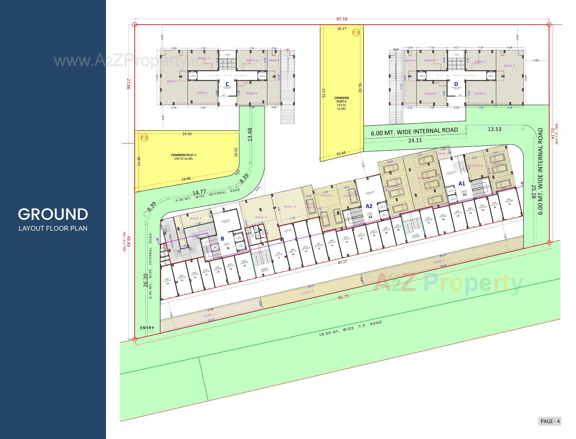Layout of real estate project Prayosha Impress located at Dindoli, Surat, Gujarat