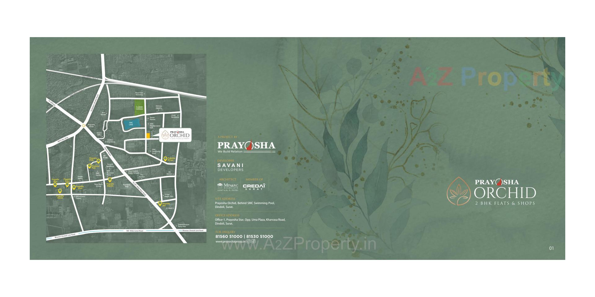  of real estate project Prayosha Orchid located at Dindoli, Surat, Gujarat