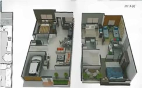 Layout of real estate project Prayosha Park located at Dindoli, Surat, Gujarat