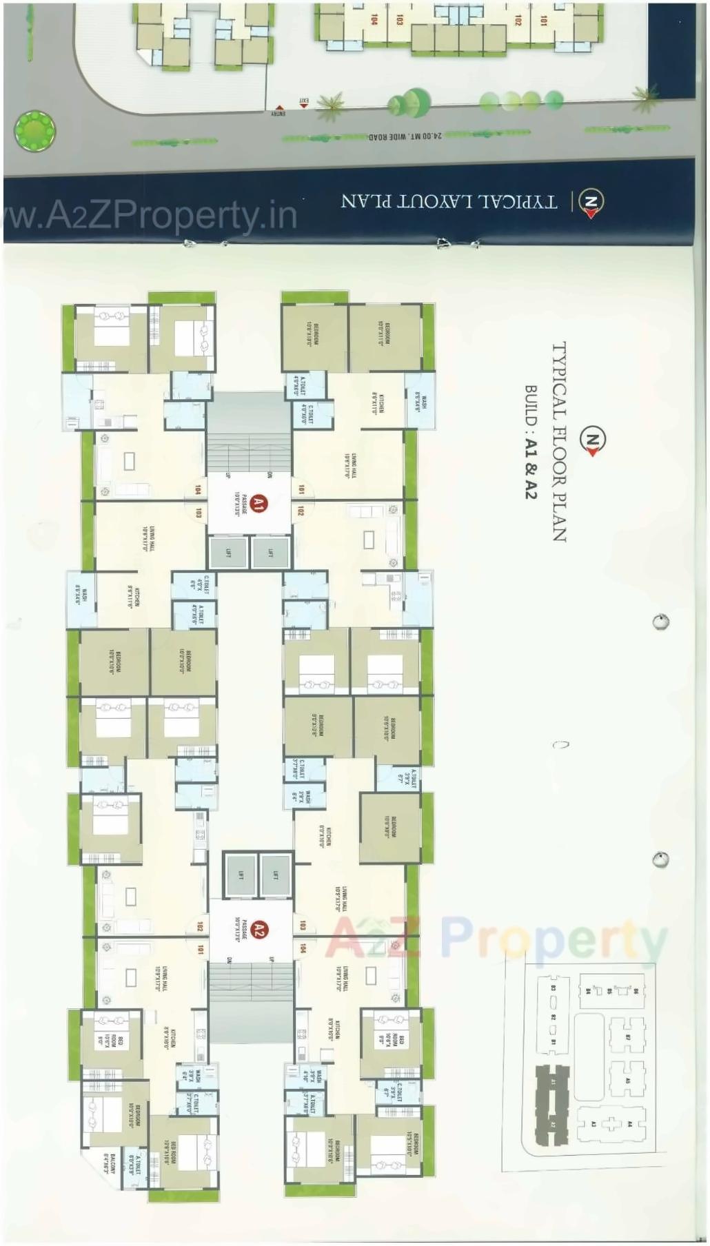 Layout of real estate project Prayosha Prime located at Surat, Surat, Gujarat