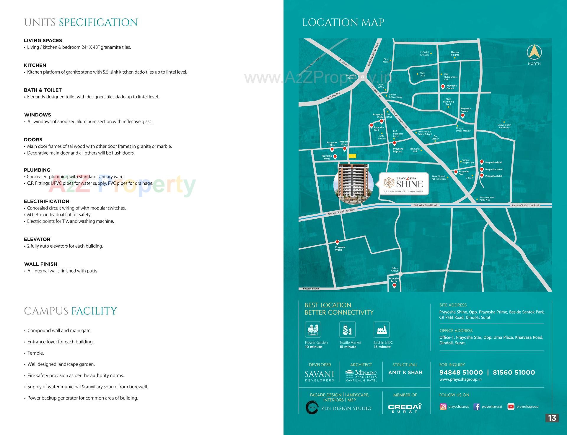  of real estate project Prayosha Shine located at Dindoli--tal, Surat, Gujarat