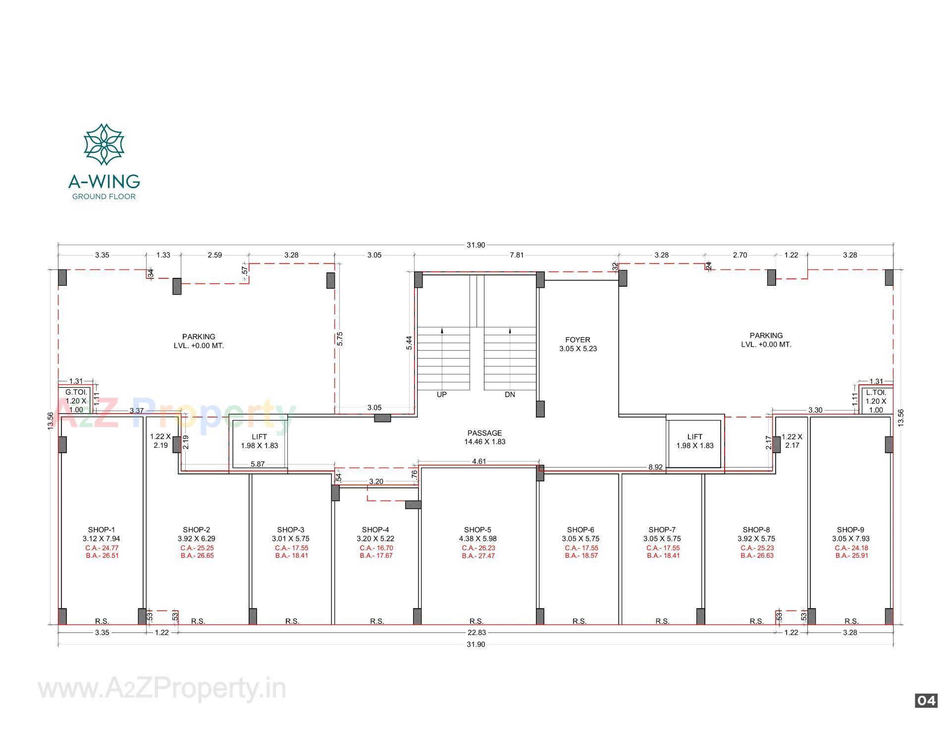 Layout of real estate project Prayosha Shine located at Dindoli--tal, Surat, Gujarat