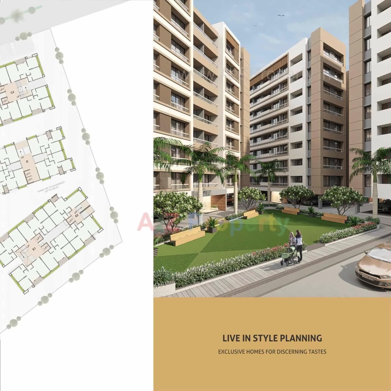 Layout of real estate project Prayosha Star located at Surat, Surat, Gujarat