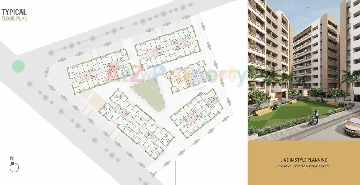 Layout of real estate project Prayosha Star located at Surat, Surat, Gujarat