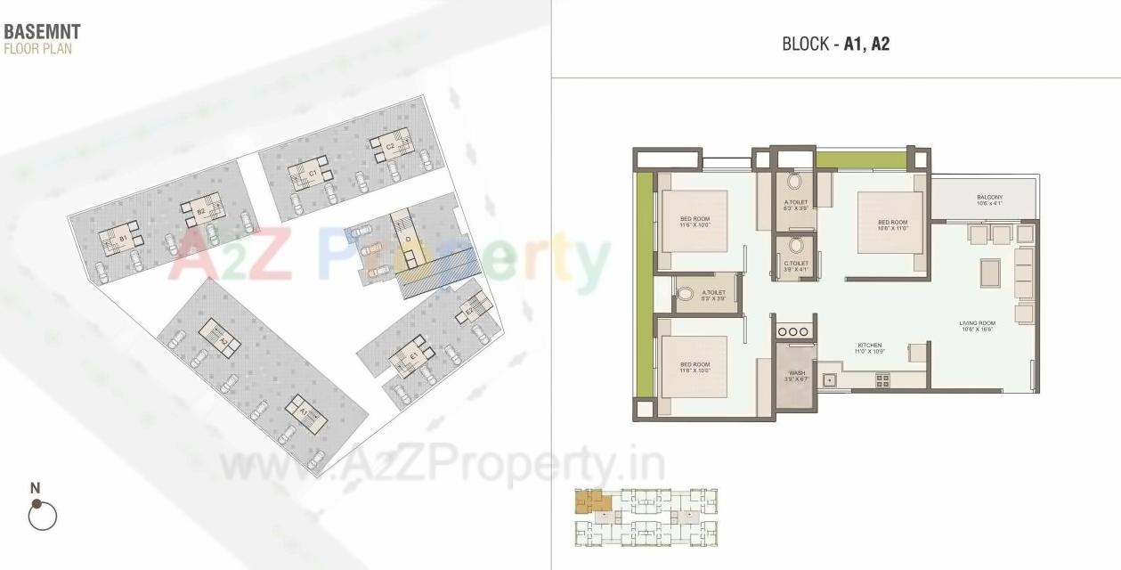 Layout of real estate project Prayosha Star located at Surat, Surat, Gujarat