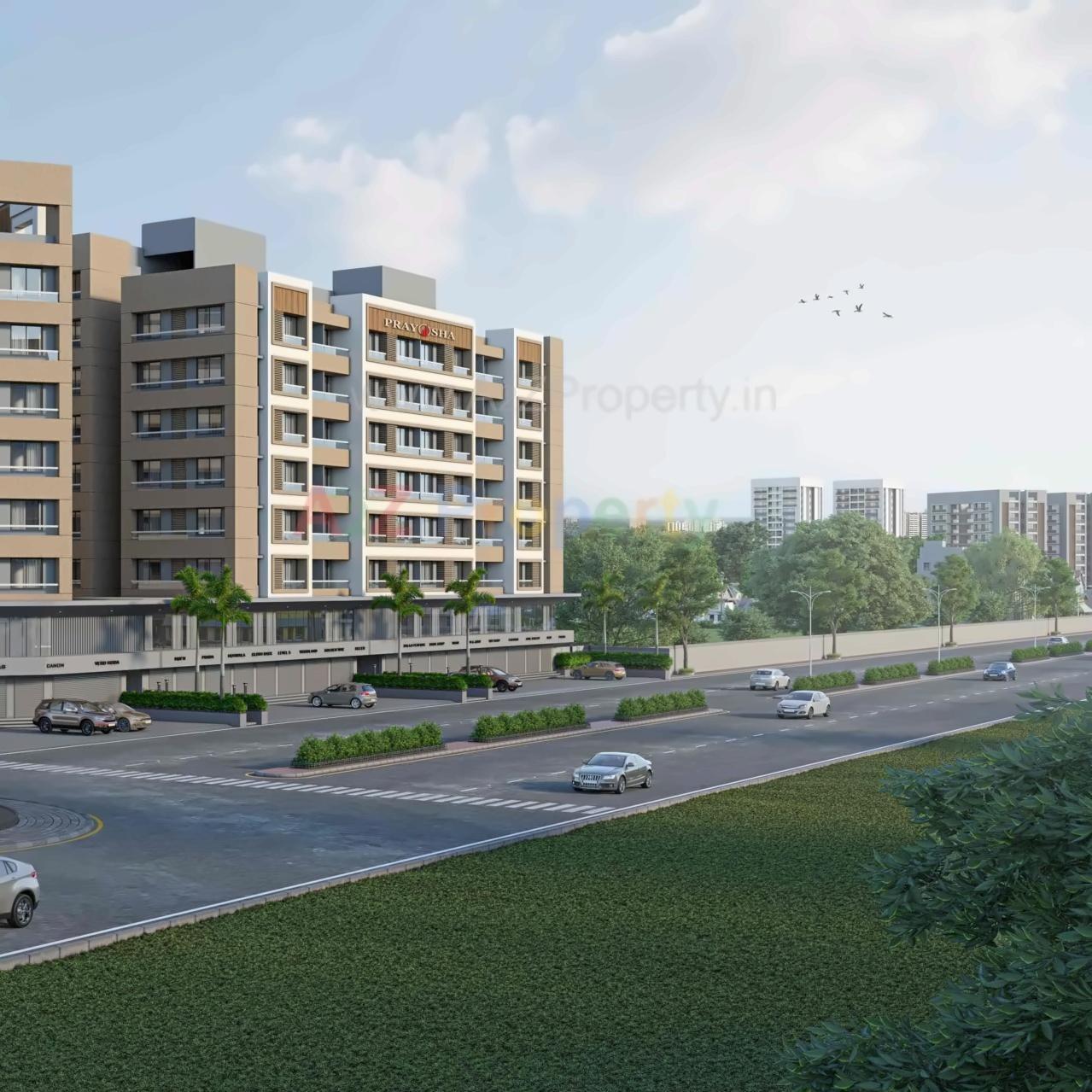 3D Elevation of real estate project Prayosha Star located at Surat, Surat, Gujarat
