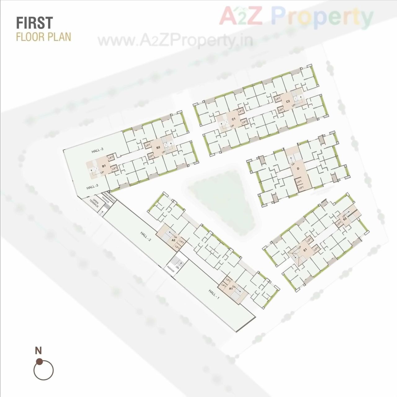 Layout of real estate project Prayosha Star located at Surat, Surat, Gujarat