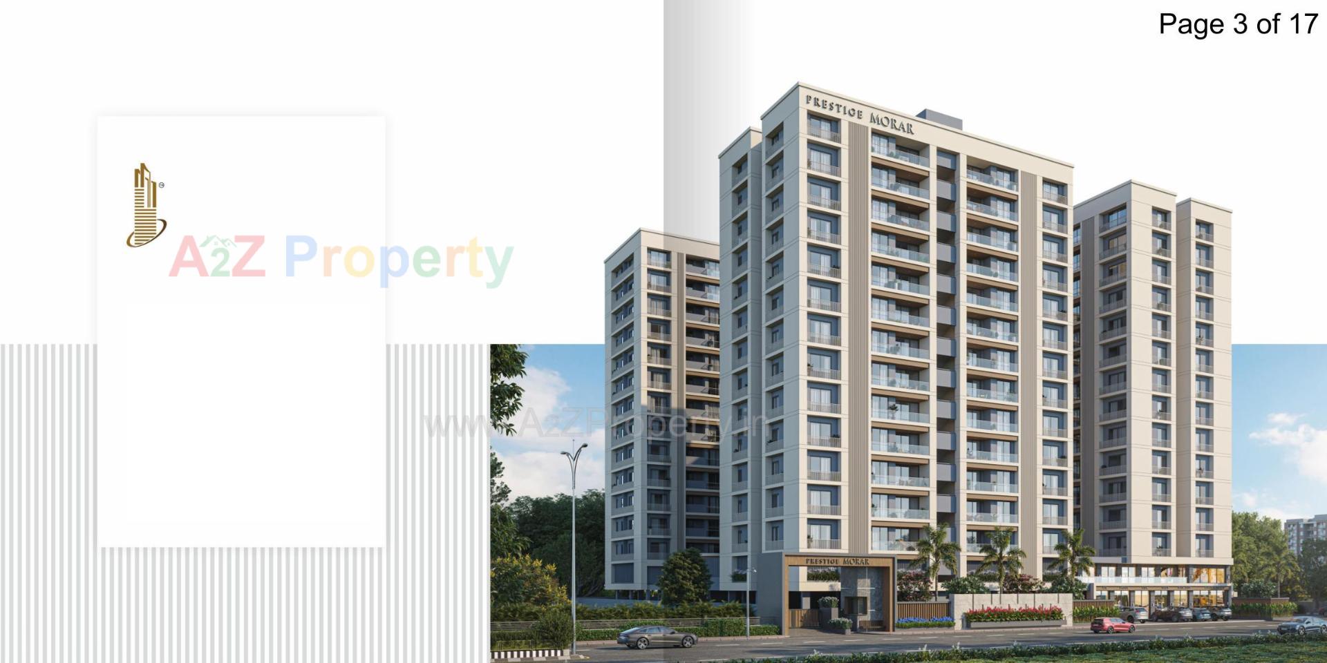 3D Elevation of real estate project Prestige Morar located at Pal, Surat, Gujarat