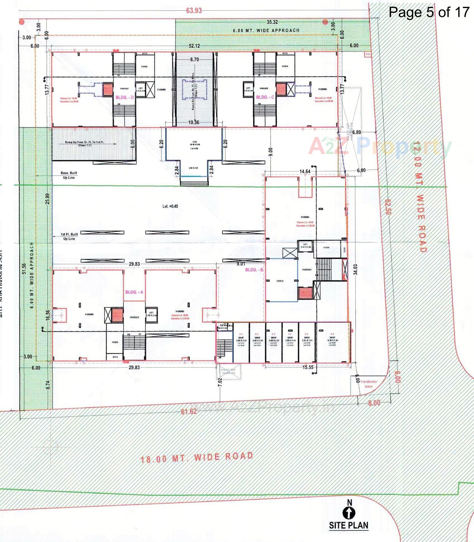 Layout of real estate project Prestige Morar located at Pal, Surat, Gujarat