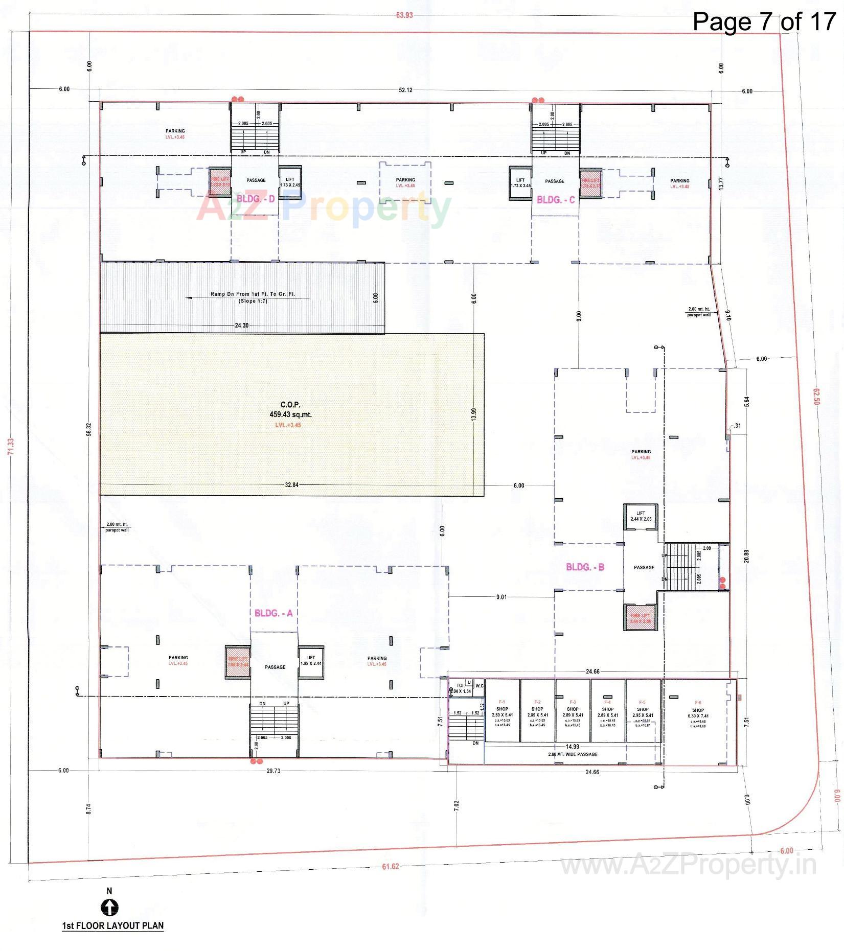 Layout of real estate project Prestige Morar located at Pal, Surat, Gujarat