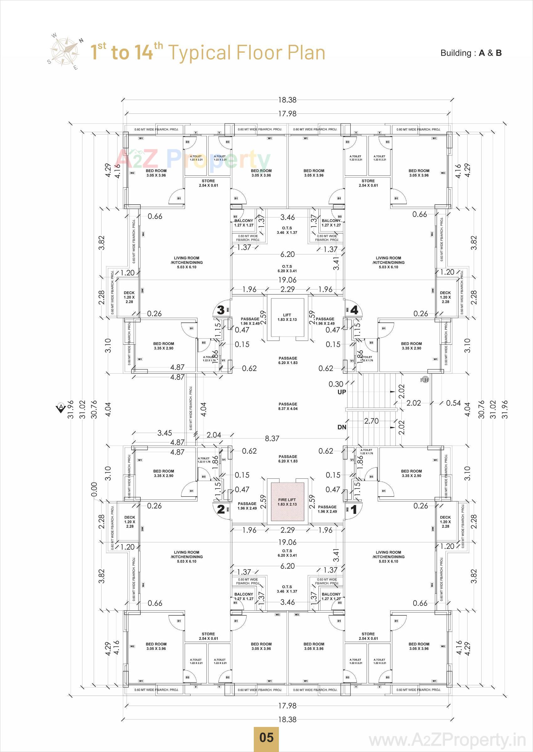 Layout of real estate project Prince Elysium located at Dabholi, Surat, Gujarat