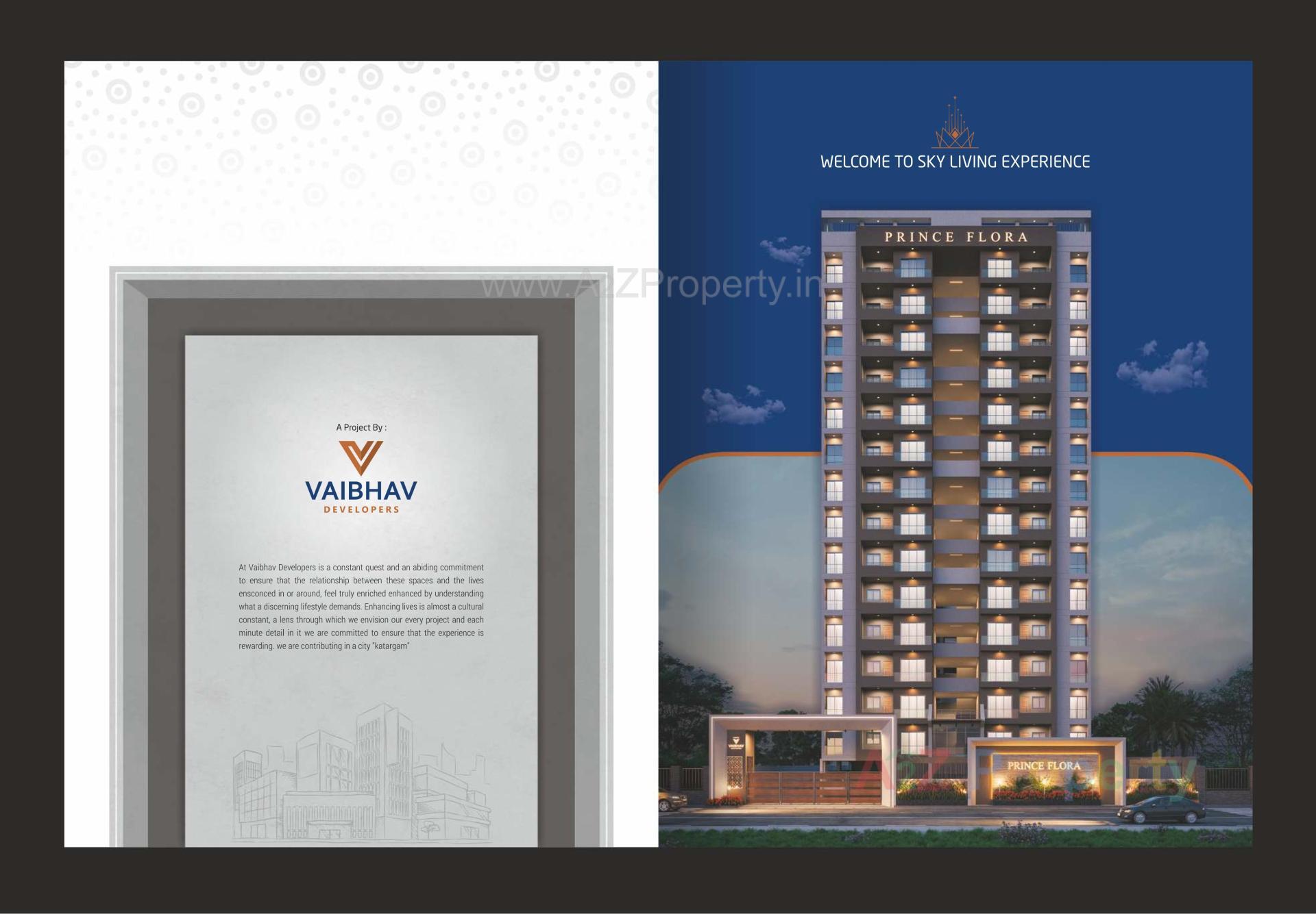 3D Elevation of real estate project Prince Flora located at Dabholi, Surat, Gujarat
