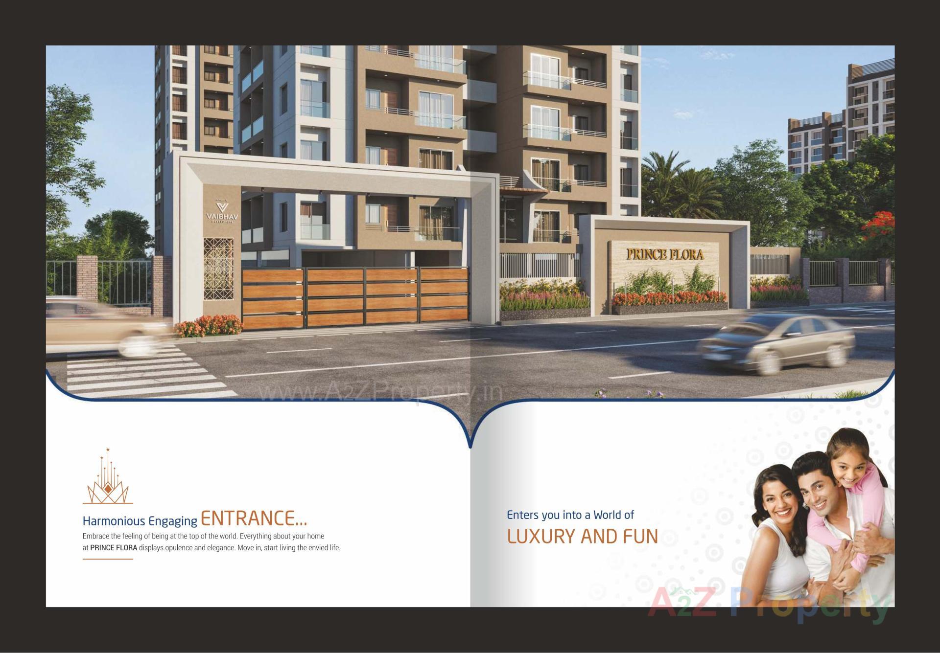 3D Elevation of real estate project Prince Flora located at Dabholi, Surat, Gujarat