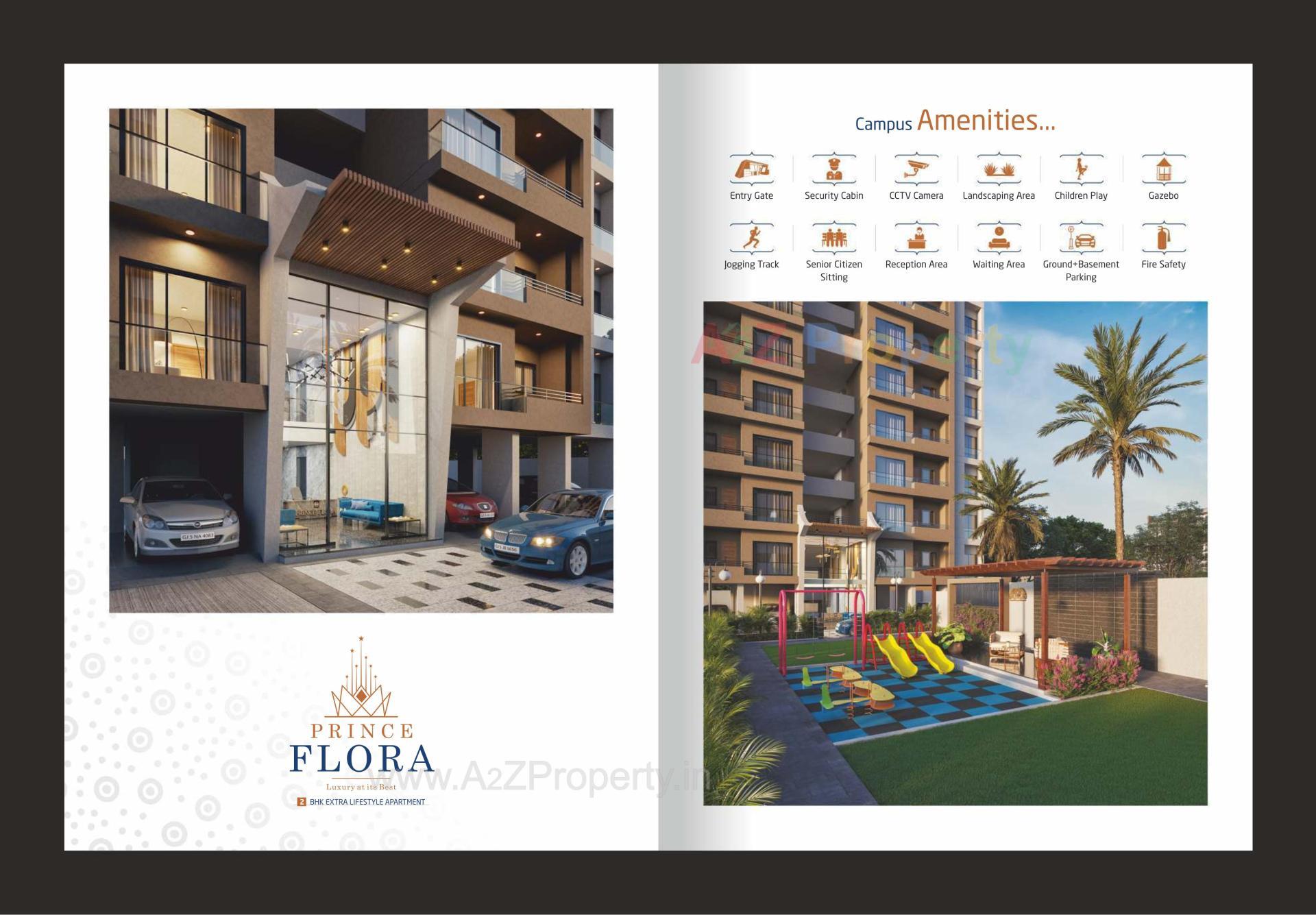 3D Elevation of real estate project Prince Flora located at Dabholi, Surat, Gujarat