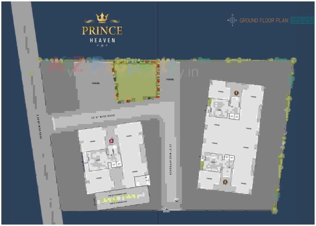 Layout of real estate project Prince Heaven located at Dabholi, Surat, Gujarat